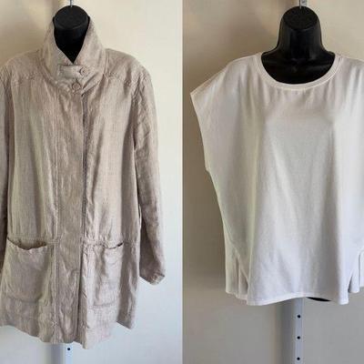 LInen Jacket & Cotton Shirt - Poetry/Eileen Fisher