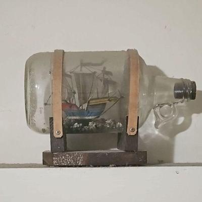 Vintage Nautical Ship in a Bottle