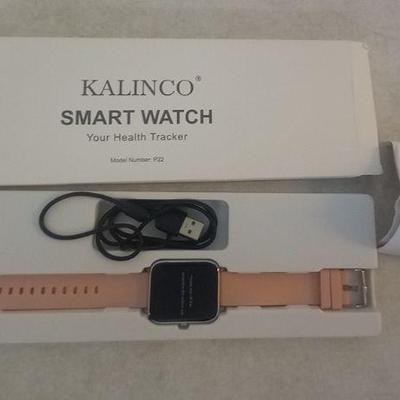 Kalinco Smart Watch #P22 - Your Health Tracker - Pink/Silver (See Description)
