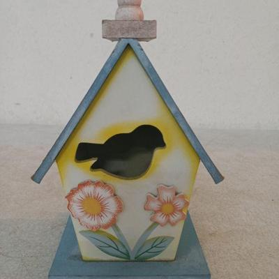 Vintage Tabletop Décor Bas Relief Birdhouse - 5" x 8" x 4"