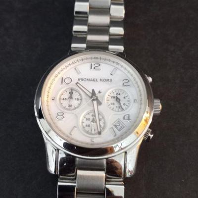 Michael Kors Date/Time/Stopwatch Men's Silver Tone Watch #MK5304