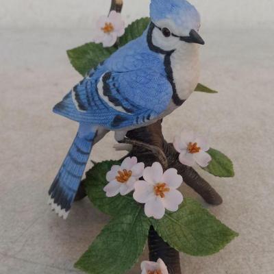 Vintage 1995 Lenox Garden Birds Series "Female Blue Jay" Porcelain Figurine - 5" Tall
