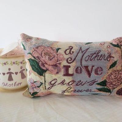 Mother's love pillow & candle