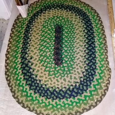 braided oval handmade rug