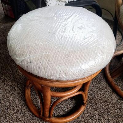 vintage swivel ottoman