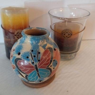 Costa rica votive & brown candles