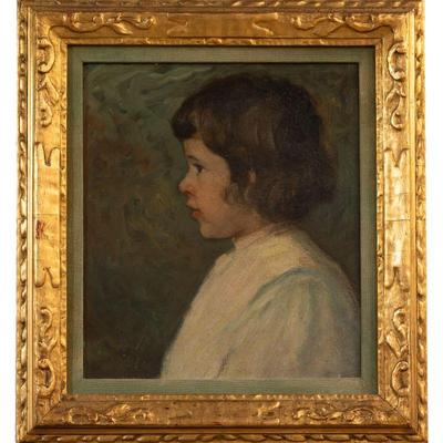 young girl painting