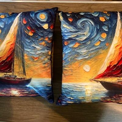 “Starry Night” pillows