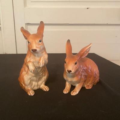 Vtg. Lefton porcelain bunnies 