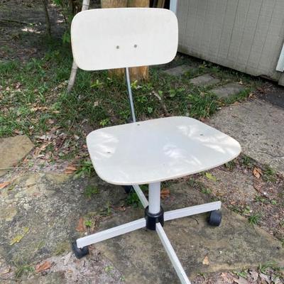 MCM danish teak adjustable office chair
