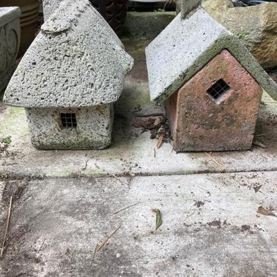 Fairy garden concrete houses