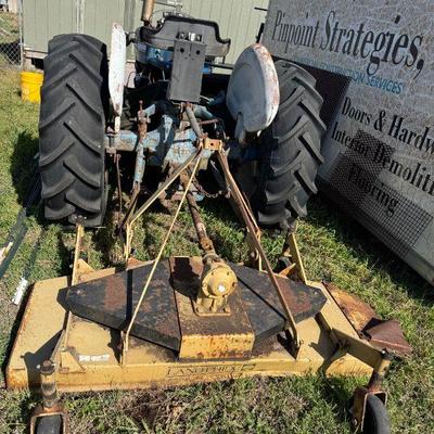 Ford tractor with finishing mower