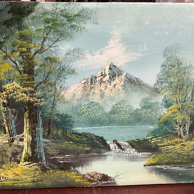 Original Oil Painting Woodland Landscape 