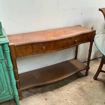 Wood Burl Entry/Sofa Table 