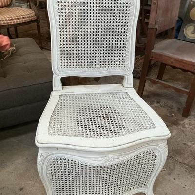 Cane Louis XV Style Chaise Percee 