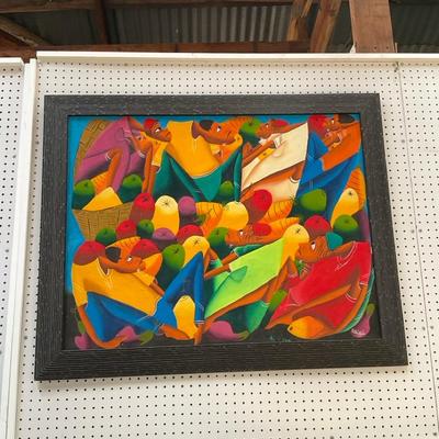 Original Casimir Acrylic Painting In Frame