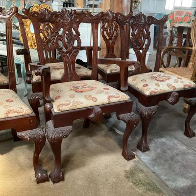 Asian Carved Wood Chairs