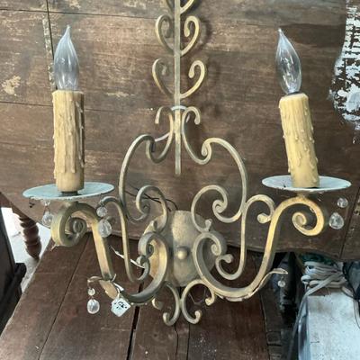 Gold Curlicue Wall Sconce