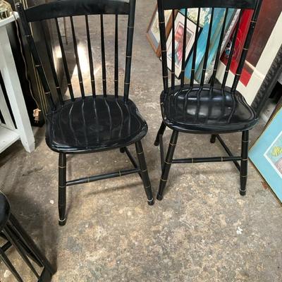 Vintage Hitchcock Spindle-Back Chair Pair #2