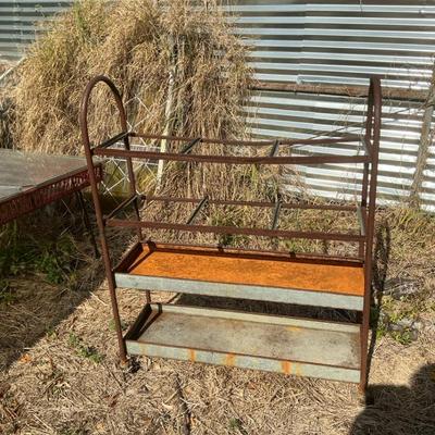 Rustic Rolling Plant Cart
