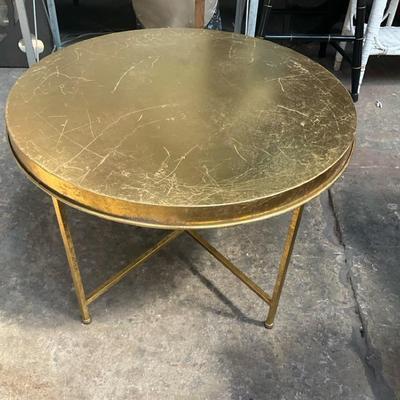Round Metal Coffee Table With Reversible Top #1