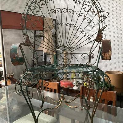 Wrought Iron Peacock Chair