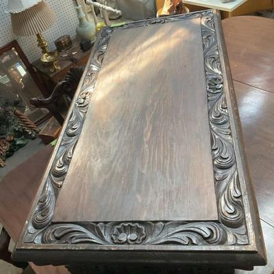 Mexican Heavy Wood Carved Coffee Table