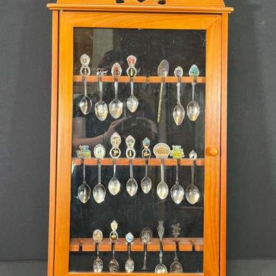 Showcase Your Treasures...Spoon Collection...This is a Beautiful Display Cabinet!