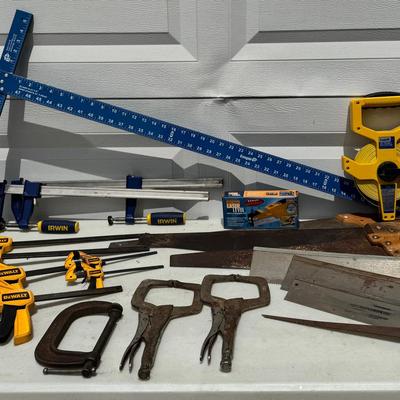 Versatile Hand Tool Collection - Saws, Clamps, Miter Box, & More!