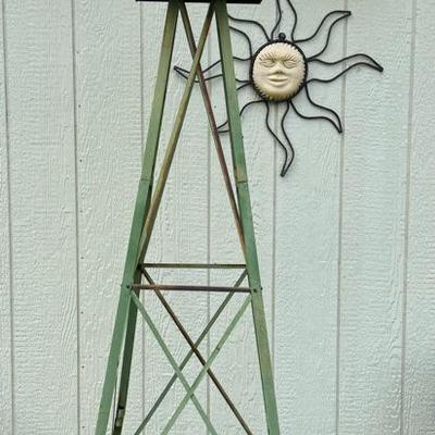 Sturdy 7-Foot Decorative Windmill with Large Fan! 