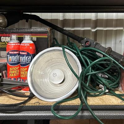 Milwaukee Heat Gun With Garden Light Stakes And Extension Cords 