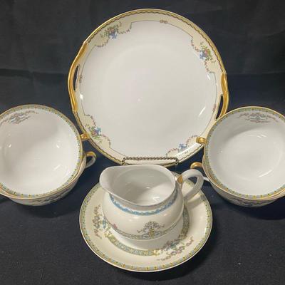 Noritake Perseus Bouillon Cups, Darby Cream And Saucer, Rosemary Plate 