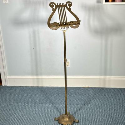 BRASS MUSIC STAND | Dimensions: h. 48 x w. 12 x d. 8 in.
