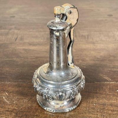 RONSON “DECANTER” TABLE LIGHTER | RONSON silver plate “Decanter” table lighter - h. 4.5 x dia. 2.5 in