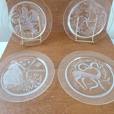 1960's Lalique annual plates signed