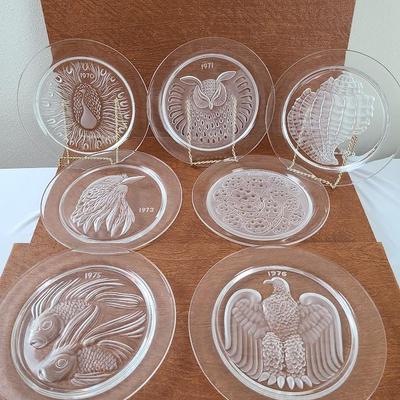 1970's Lalique year plates signed