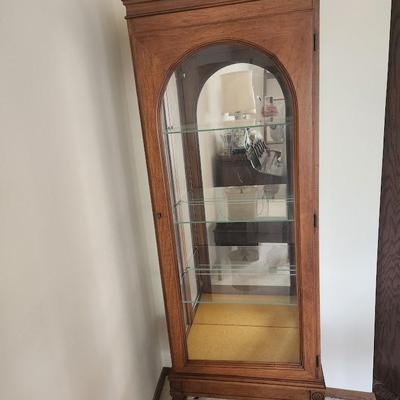 Lighted curio cabinet