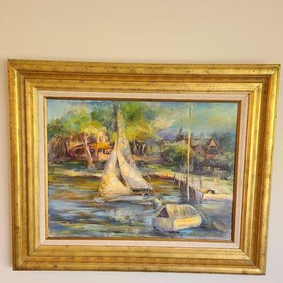 "Winnebago Holiday" framed painting