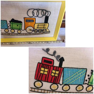Vintage Embroidered Train