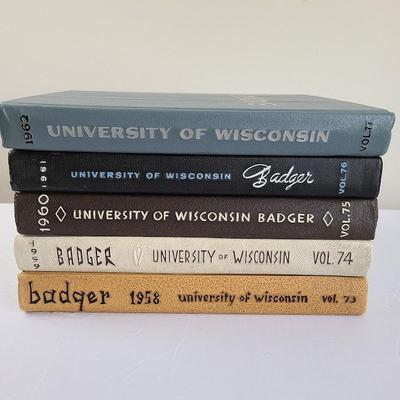 1958-1962 UW Madison Badgers Yearbooks