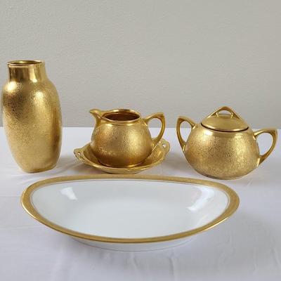 Pickard Etched China gold china set