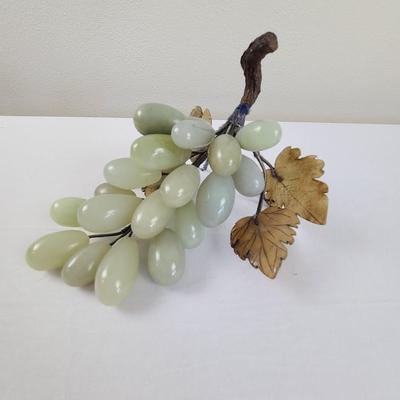 Vintage 1960's Glass Jade green grape cluster