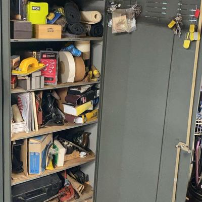 Metal Cabinet & Tools