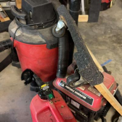 Potable Generator, Wet Dry Vac & Gas Can