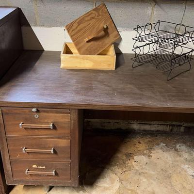 Vintage Desk & File Cabinet 