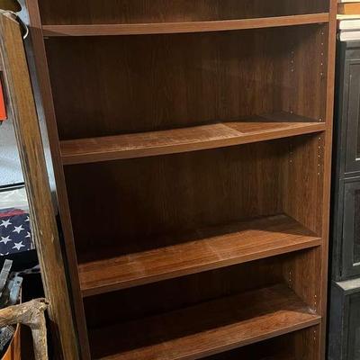 Wooden Bookshelf With Five Shelves #1