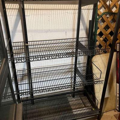 Black Storage Shelf With Four Shelves