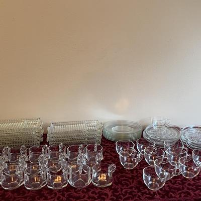 Hazie Atlas Snack Trays And Cups And Federal Glass Homestead Snack Plates And Cups