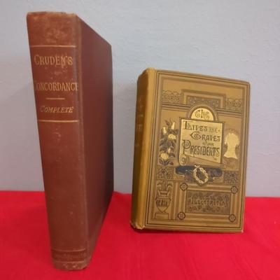 The Lives & Graves Of Our Presidents & Cruden's Concordance Hardback Books