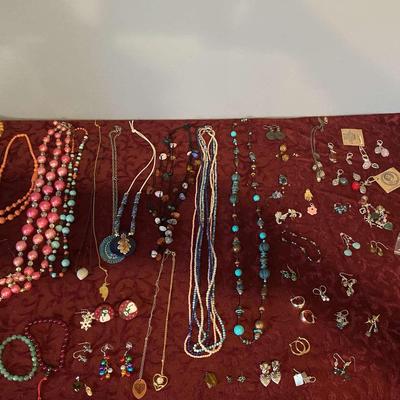 Large Lot Of Custome Jewelry And Pins  